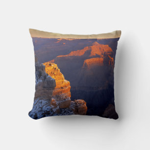 USA, Arizona, Grand Canyon National Park, Winter Throw Pillow