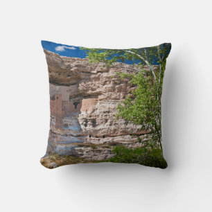 USA, Arizona. Montezuma Castle, The Ruins Throw Pillow
