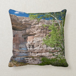 USA, Arizona. Montezuma Castle, The Ruins Throw Pillow
