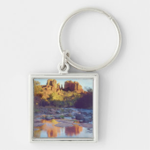 USA, Arizona, Sedona. Cathedral Rock reflecting Keychain