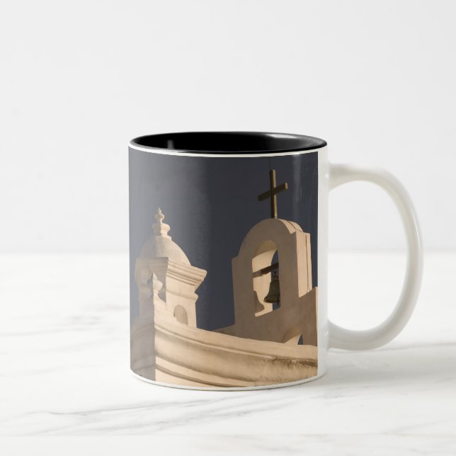 USA, Arizona, Tucson: Mission San Xavier del Bac Two-Tone Coffee Mug (Right)