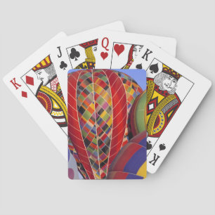 USA, Arizona, Val Vista. Colourful hot-air Playing Cards