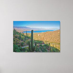 USA, Arizona. View From The Entrance To Tonto Canvas Print