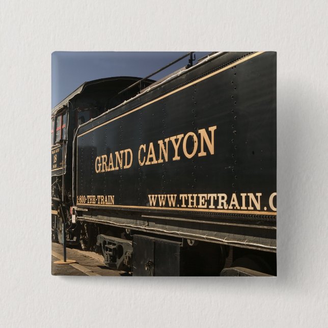 USA, Arizona, Williams: Grand Canyon Railroad 2 Inch Square Button (Front)