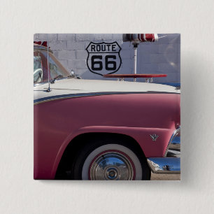 USA, Arizona, Williams. Rt. 66 Town, 1950's 2 Inch Square Button