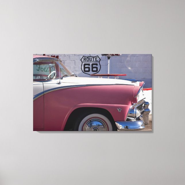 USA, Arizona, Williams. Rt. 66 Town, 1950's Canvas Print (Front)