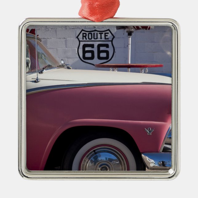 USA, Arizona, Williams. Rt. 66 Town, 1950's Metal Ornament (Front)