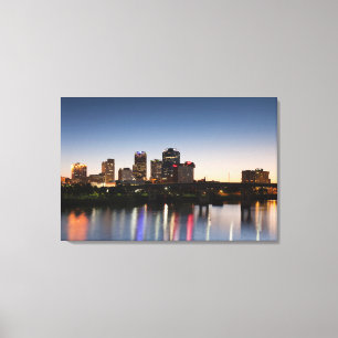 USA, Arkansas, Little Rock, City Skyline Canvas Print