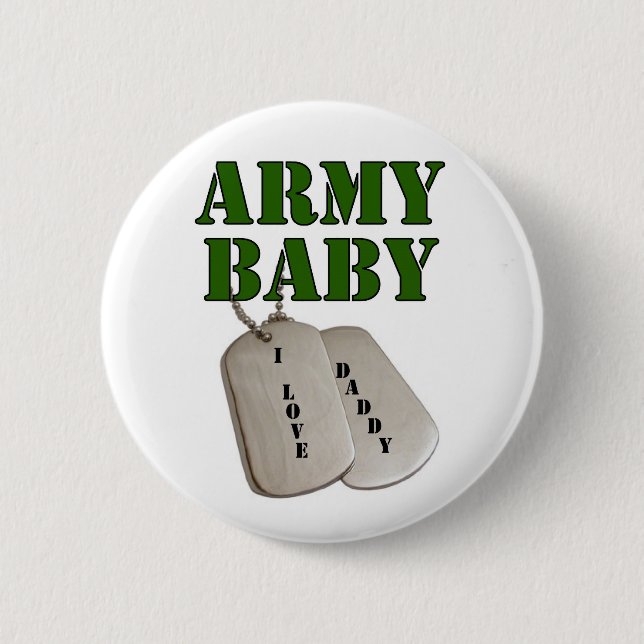 usa-army baby-dad 2 inch round button (Front)