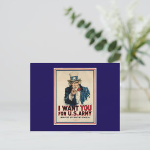 USA Army Recruitment Vintage Poster Postcard