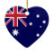 USA & Australia Flag Heart Ornament