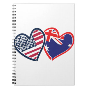 USA Australia Love Notebook