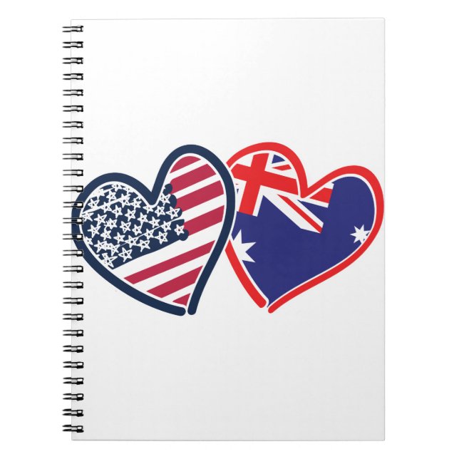 USA Australia Love Notebook (Front)