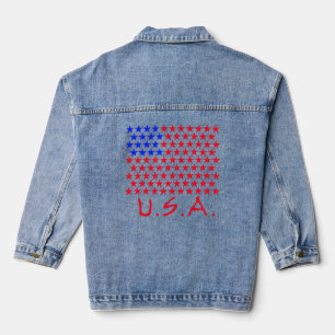 USA avec les étoiles bleues et rouges Patriotique