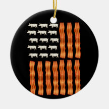 USA Bacon Flag Pig Vintage