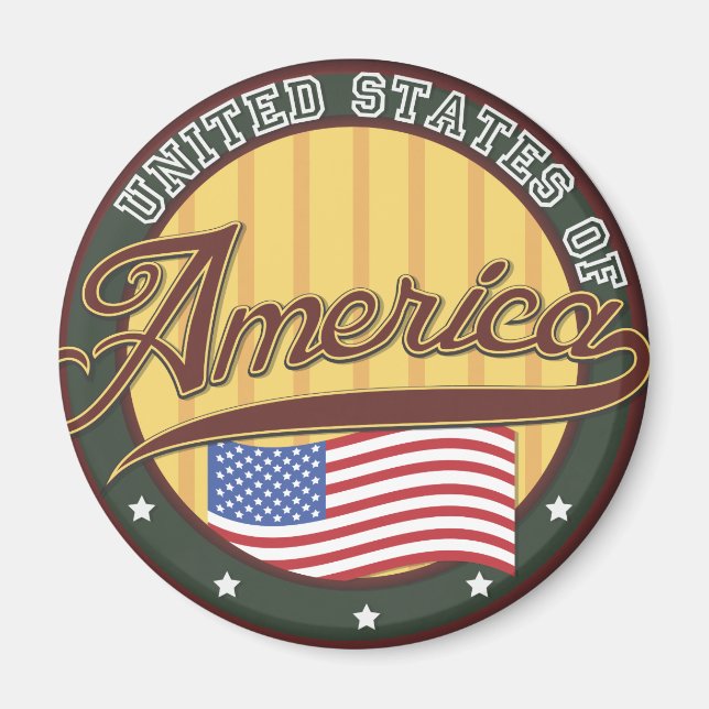 USA Badge Magnet (Front)