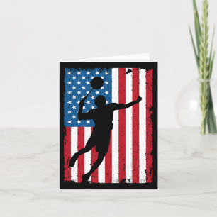 Usa Badminton Flag Vintage Sports Flag Card