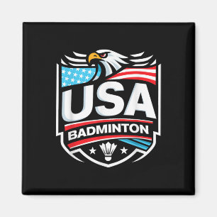Usa Badminton Magnet