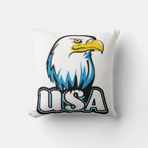USA Bald Eagle (limited Blue edition) Throw Pillow