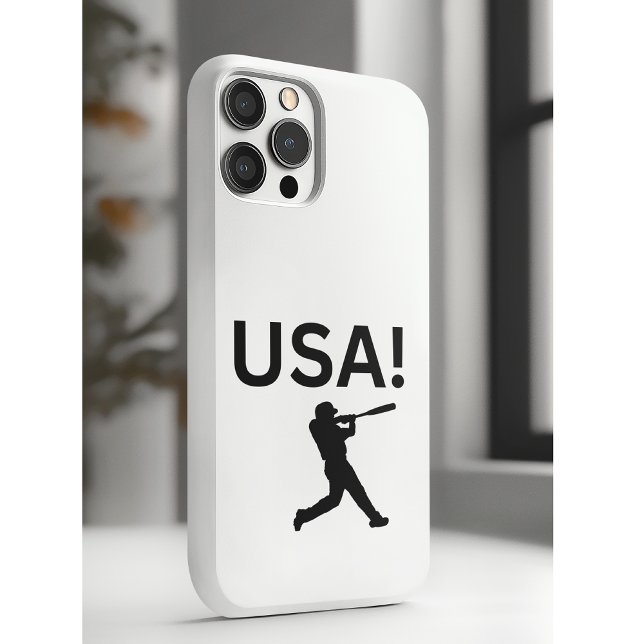 USA baseball player using dot as a ball Case-Mate iPhone Case (Creator Uploaded)