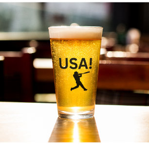 USA baseball player using dot as a ball Glass
