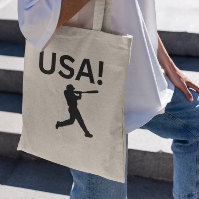 USA baseball player using dot as a ball Tote Bag (Creator Uploaded)