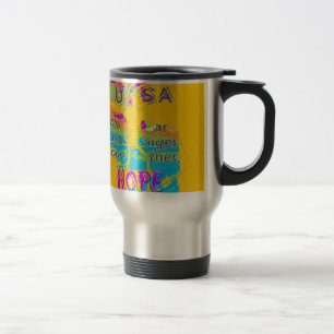 USA Beautiful Amazing Text Design Travel Mug