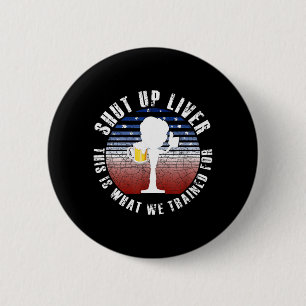 USA Beer Drinking Team Funny Day American Gift 2 Inch Round Button