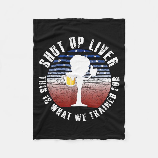 USA Beer Drinking Team Funny Day American Gift Fleece Blanket (Front)