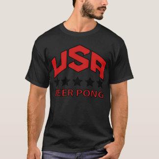 USA Beer Pongeam funny T-Shirt