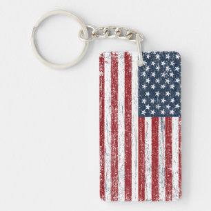 USA Birthday America 1776 to 2026 Flag Patriotic  Keychain