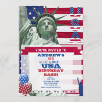 USA Birthday Invitation