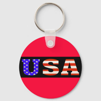 USA Blk 11x3 Keychain