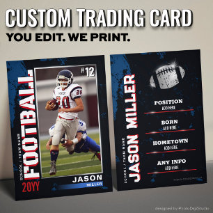 USA Blue Red Football Trading Card Football Card