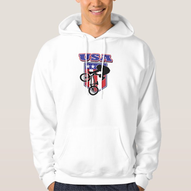 USA BMX Biker Hoodie (Front)
