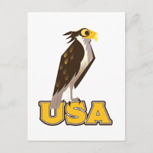 USA Bold Eagle Postcard
