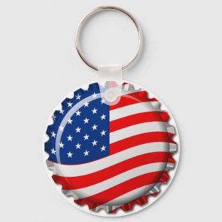USA Bottle Cap Keychain