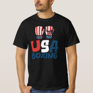 USA Boxing, American Flag Boxing Design T-Shirt