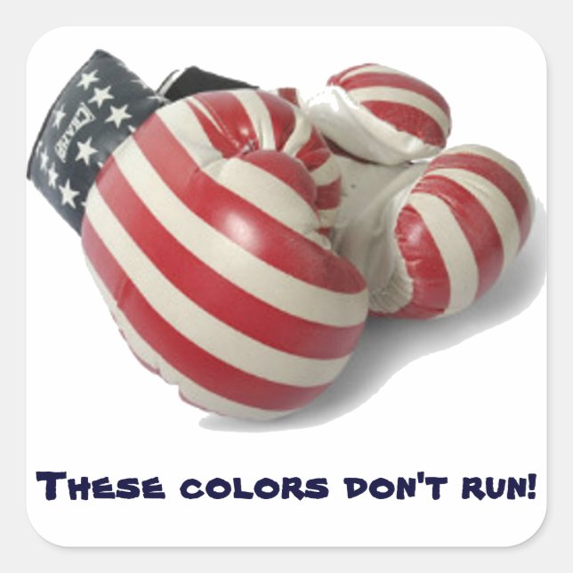 USA Boxing Gloves Square Sticker (Front)