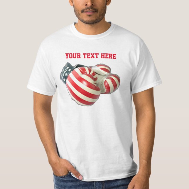usa boxing gloves tshirt (Front)