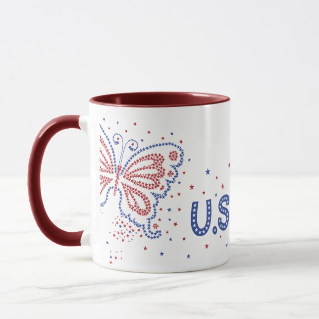 USA Butterfly USA Mugs (Left)
