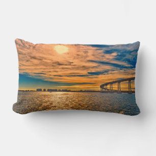 USA, CA, San Diego-Coronado Bay Bridge Lumbar Pillow