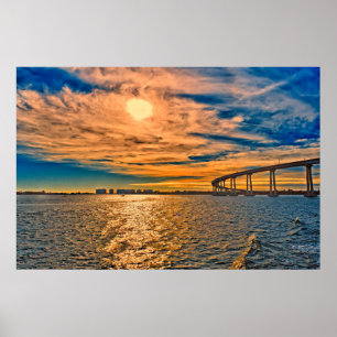 USA, CA, San Diego-Coronado Bay Bridge Poster