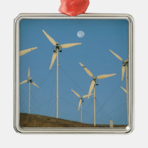 USA, California, Altamont Pass, wind generators. Metal Ornament