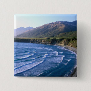USA, California, Big Sur, bay along Highway 1. 2 Inch Square Button