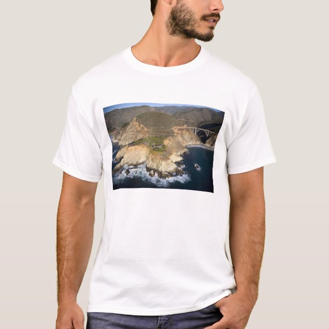 USA. California. Big Sur. Bixby Bridge T-Shirt (Front)