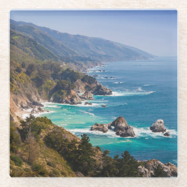USA, California. California Coast, Big Sur Glass Coaster (Front)