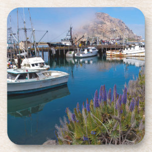 USA, California. Docked Boats At Morro Bay Coaster
