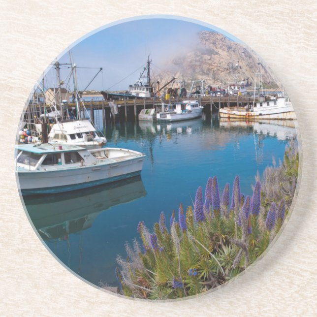 USA, California. Docked Boats At Morro Bay Coaster (Front)