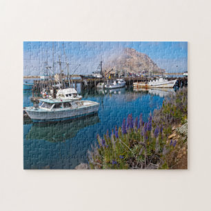 USA, California. Docked Boats At Morro Bay Jigsaw Puzzle